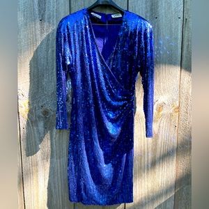 Vintage Blue Sequin Dress/Blanche Devereaux Costume.